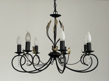 Kronleuchter, 7-flammig, schwarz