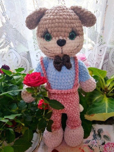 Gestrickte plüschtierkatze - gestrickte,