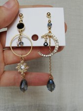 Mond Kristall Ohrringe