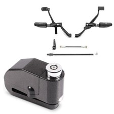 Set vorverlegte Fußrastenanlage + Bremsscheibenschloss S1