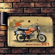 Blechschild Simson S51 Enduro