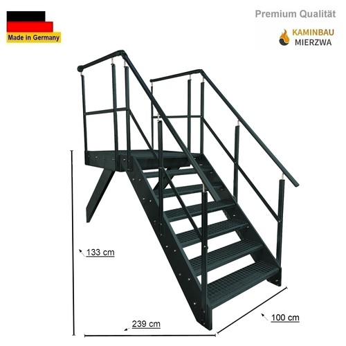 Stahltreppe treppe anthrazit - stahltreppe, 7