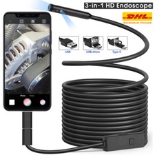 3 in1 Wasserdichte HD Endoskop USB Typ C Endoskop Inspektionskamera für Android.