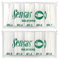 Sensas Silikonschlauch Sortimentbox transparent Angelschlauch Posenschlauch