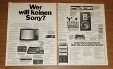 Seltene Werbung SONY Portfolio CRF-320 Weltempänger TC-765 Bandmaschine 1977