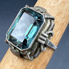 Art Deco 830er Silber Ring um