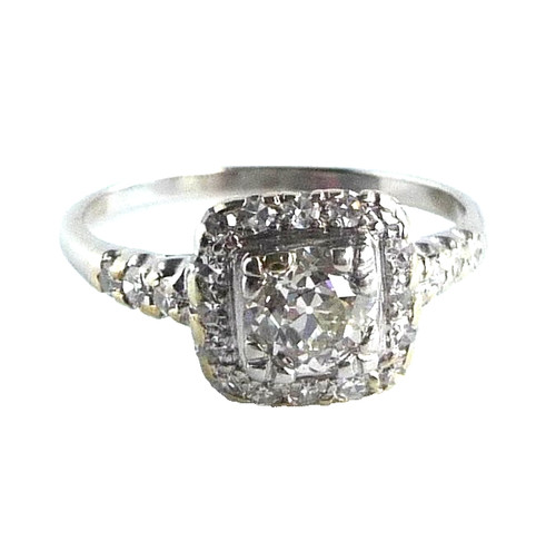 Ring platin 85ct - ring, 0.85ct.