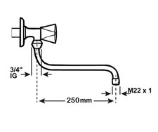 Auslauf Rohr Wasserhahn
