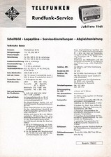 Service Manual-Anleitung für Telefunken Jubilate 1161 