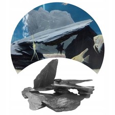 5 kg Steinset für Aquarien, schwarzer Schiefer
