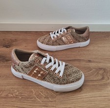 Damen Sneaker GUESS beige/braun Schnürschuhe Turnschuhe Casual shoes FL6GM4 35