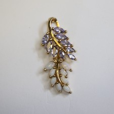 Exklusiver Opal Tansanit Kettenanhänger 585 Gold, 33 mm = 2,9 g