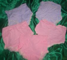 Konvolut 5 x VINTAGE süße Dederon Nylon Slips Mädchen Spitze ungetragen (al25)