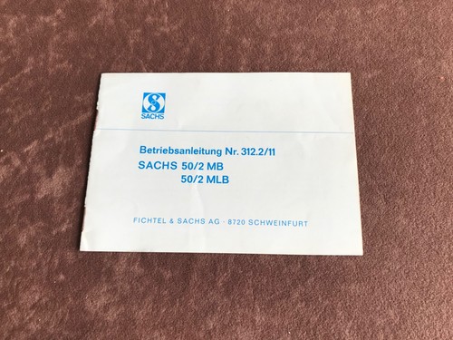 Betriebsanleitung sachs 2 - ,
