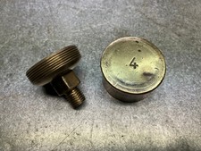 Messing Staufferbüchse Stauferbuchse Fettkappe Transmission antik Größe 4