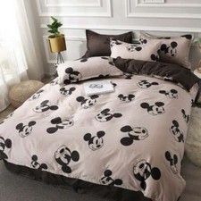 Neu 4tlg Bettwäsche-Set Bettbezug Mit/Kissenbezug /Spannbettuch180x200 FN