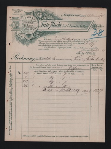 Langewiesen rechnung 1901 - langewiesen,,