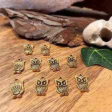 10 Eulen / Eule Charms