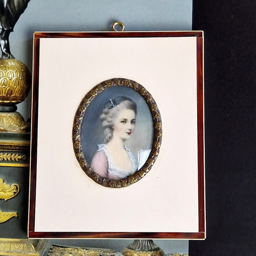 Miniatur portrait einer dame - miniatur,