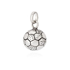 Original 925 Sterling Silber Ketten Anhänger Fußball Ball 10mm 5112