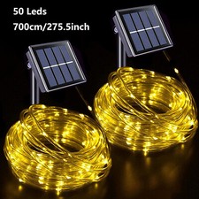 Solar Lichterkette Beleuchtung 50-200 LED Garten Party Außen Deko Kupferdraht