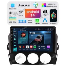 4G+64G Android 14 Autoradio CarPlay GPS DSP SAT NAVI FM Für Mazda MX-5 2005-2014
