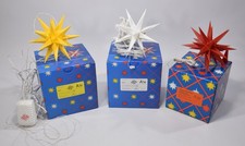 3 Herrnhuter Adventsstern A1e 13cm gelb weiß rot Weihnachtsstern Weihnachtendeko