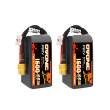2X OVONIC 1600mAh 4S LiPo Akkus 14.8V 120C XT60  für 5''FPV 180mm-250mm quad