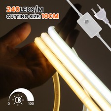 COB LED Streifen 220V 230V Leiste Stripe Band Lichterkette Lichtschlauch Dimmbar