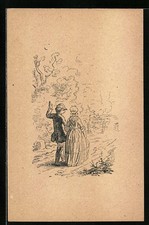 Künstler-AK Ludwig Richter: Friedrich der Große von Schwaben - Spaziergang im F 