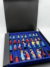 Schachfiguren - Holz handbemalt vintage Volkskunst Folklore