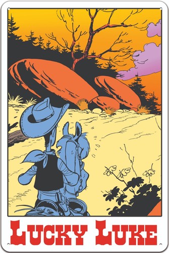 Lucky luke blechschild - lucky,