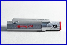 1990er Rotring Newton 600 Ersatzkappe in Stahl & roter Schrift