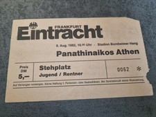 Ticket Friendly  Eintracht Frankfurt  - Panathinaikos Athen 1982