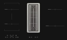Induktionskochfeld mit Muldenlüfter 80 cm BURG Restwärmeanzeige PowerBoost BML78