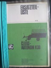 Claas Ladewagen Autonom K30 Ersatzteilliste