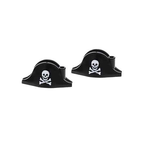 Lego hut minifigur schwarz - 2x,