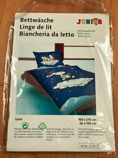 Kinder Bettwäsche 160 x 210 Junior Hund Satin neuwertig OVP