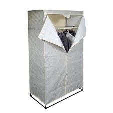 Kleiderschrank Stoffschrank Faltschrank Stoffkleiderschrank grau 90x50x160 cm