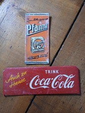 2 x altes kleines blechschild
