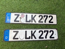 2 Kfz-Kennzeichen Nummernschilder license plates DIN Zwickau  DEUTSCHLAND