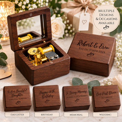 Personalisierte holz spieluhr - personalisierte,