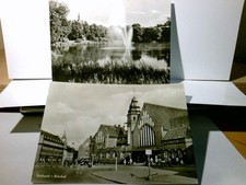 Stralsund. 2 x Alte Ansichtskarte / Postkarte s/w, gel. 1971 u. ungel. 1973. 1 x