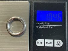 Purismus massiv 750 Gold 18 K Weißgold Ring Juwelier Qualität RG 54 Platin Optik