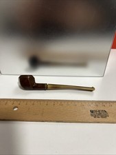 Alte Pfeife langes Mundstück Holzpfeife ' Bruyere Garantie '  Kleiner Kopf  Pipe