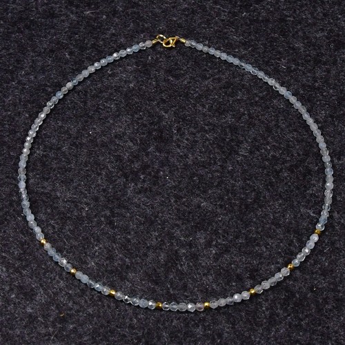 Aquamarin halskette - aquamarin,