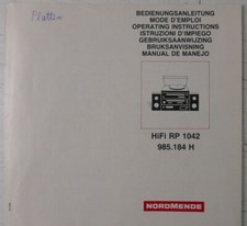 Nordmende HiFi Plattenspieler 1042  Bedienungsanleitung To-2930