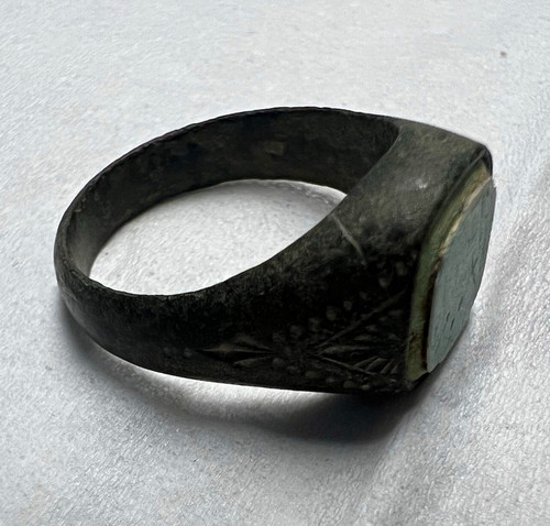 Siegelring grau mit - ,