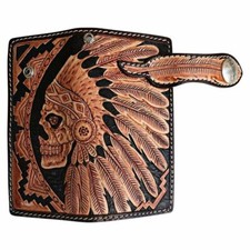 Echtleder Indianer Totenkopf