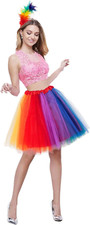 Regenbogen kostüm damen - regenbogen,